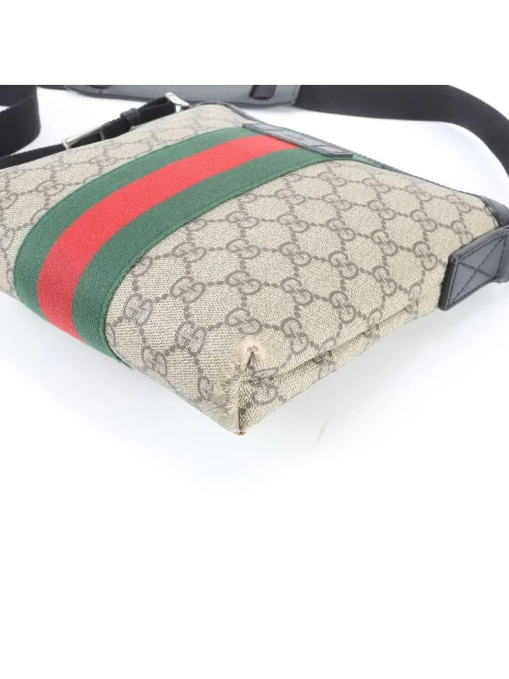 ★SOLD★ Gucci GG Supreme Sherry Line Leather Shoulder Bag Crossbody Messenger - Picture 5 of 11